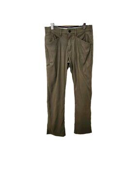 Orvis Pants Mens 34x32 Brown Stretch Water Repellent Hiking Nylon Utility Pocket